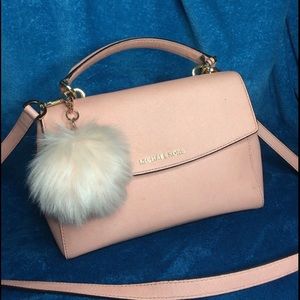 Michael Kors Baby pink purse with fuzzy charm